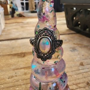 Genuine opal ring